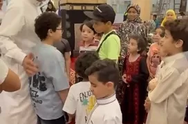 أطفال «الشروق» يؤدون مناسك الحج محاكاةً بمسجد الشهيد وائل محمد كمال