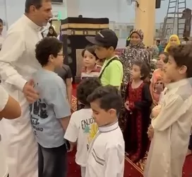 أطفال «الشروق» يؤدون مناسك الحج محاكاةً بمسجد الشهيد وائل محمد كمال
