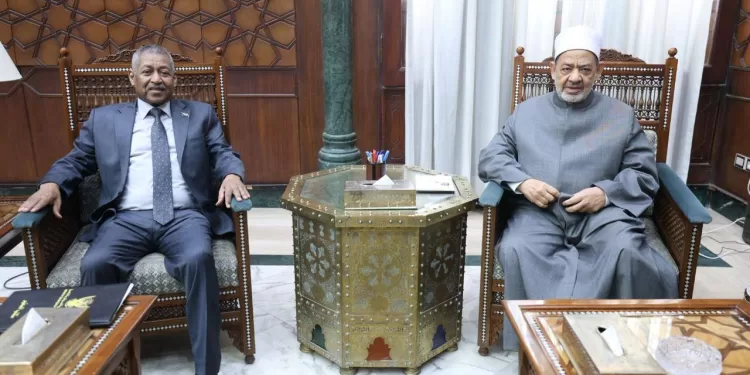 شيخ الأزهر يبحث مع السفير السوداني تعزيز الدعم العلمي والثقافي لأبناء السودان