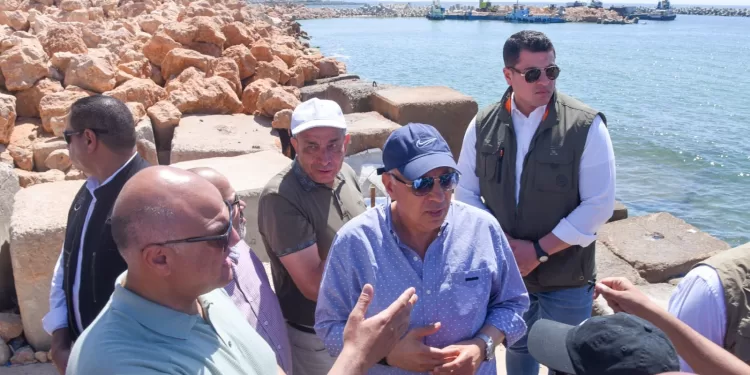 وزير الري ومحافظ الإسكندرية يتفقدان مشروعات الحواجز الغاطسة لحماية الشواطئ