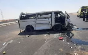 مصرع شاب وإصابة 14 آخرين في حادث انقلاب ميكروباص على طريق «بلبيس - السلام» بالشرقية 10 - جريدة الجمهورية مصرع شاب وإصابة 14 آخرين في حادث انقلاب ميكروباص على طريق «بلبيس – السلام» بالشرقية