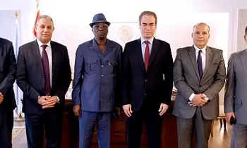 المسلماني يستقبل أبوبكر برقو رئيس اتحاد التلفزة الأفريقي