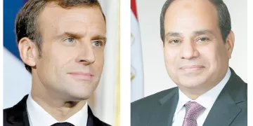 السيسى وماكرون يناقشان جهود تحقيق  الاستقرار والسلام بالمنطقة