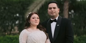 تهنئة بالزفاف السعيد للرائد فؤاد علام والآنسة ياسمين الفقي