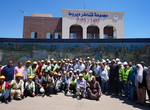 اللمسات الأخيرة قبل الافتتاح.. وزير الري ومحافظ أسيوط يتفقدان قناطر ديروط الجديدة
