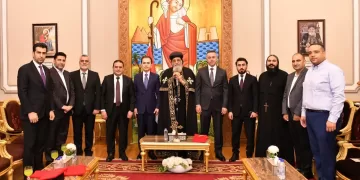 البابا تواضروس يستقبل الرئيس التنفيذي للمتحف الكبير ووزير الأوقاف الكردستاني