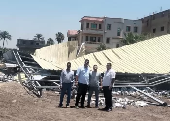 إزالة «جمالون» مخالف على مساحة 800 متر بشبرامنت في أبو النمرس