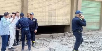 انهيار جزء من عقار مخالف بمدينة طلخا