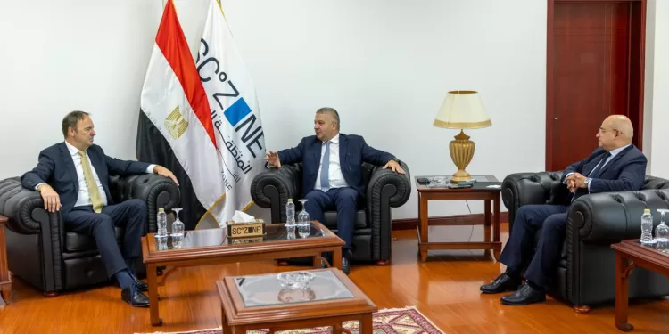 اقتصادية قناة السويس تبحث سبل التعاون والفرص الاستثمارية مع السفير البلجيكي بالقاهرة 1 - جريدة الجمهورية اقتصادية قناة السويس تبحث سبل التعاون والفرص الاستثمارية مع السفير البلجيكي بالقاهرة