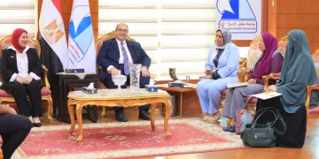 رئيس جامعة كفر الشيخ يستقبل لجنة المجلس الصحي المصري لاعتماد مركز تعزيز المهارات الصحية بكلية التمريض