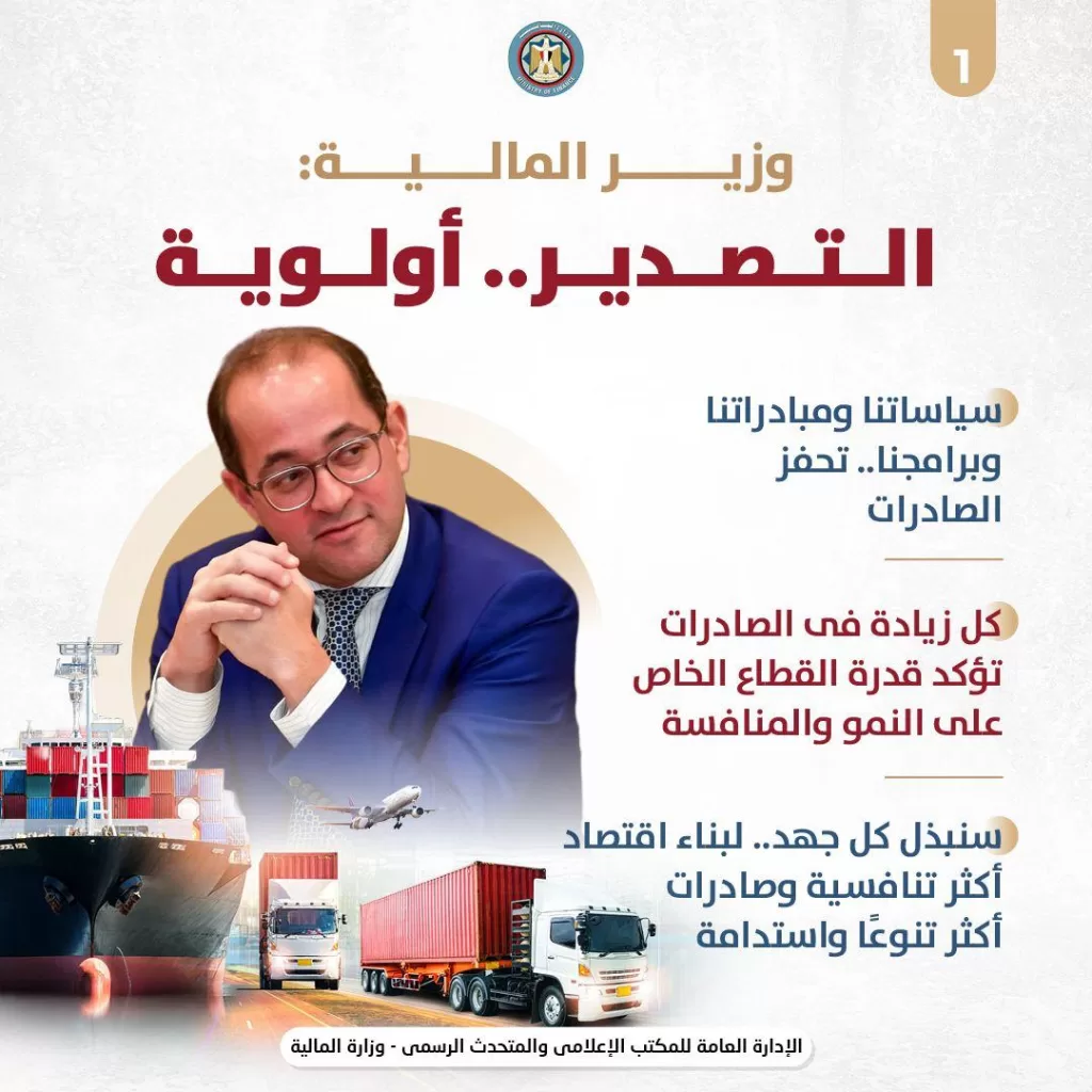 وزير المالية: زيادات كبيرة واستثنائية في مخصصات دعم الصادرات