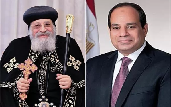 البابا تواضروس يهنئ الرئيس السيسي بذكرى ثورة 23 يوليو