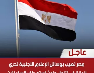 مصر تهيب بوسائل الإعلام الأجنبية تحري الدقة في تناول حادث استهداف السفينتين بميناء دمياط