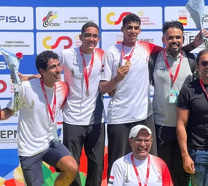 وزير الرياضة يهنئ أبطال الخماسي الحديث بتصدر بطولة العالم للجامعات في مدريد