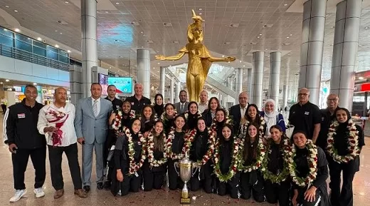 استقبال رسمي حافل لمنتخب سيدات الطائرة بعد التتويج التاريخي بكأس الأمم الأفريقية 1 - جريدة الجمهورية استقبال رسمي حافل لمنتخب سيدات الطائرة بعد التتويج التاريخي بكأس الأمم الأفريقية