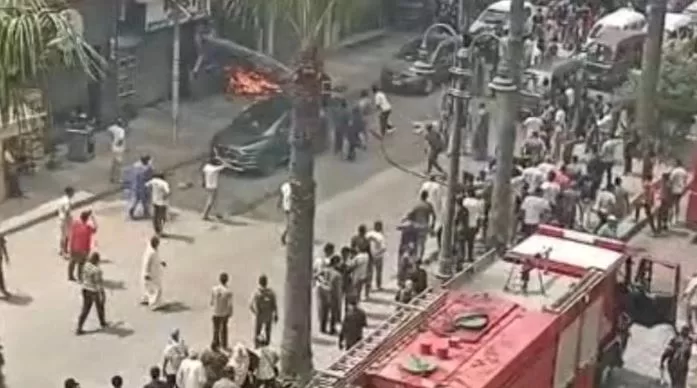 النيابة العامة تأمر بانتداب المعمل الجنائي لمعاينة حريق مطعم بمنطقة البيطاش بالدخيلة 2 - جريدة الجمهورية 6 11 - جريدة الجمهورية
