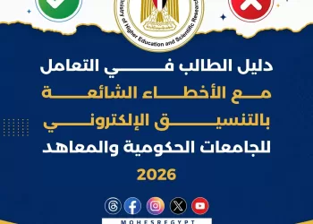 التعليم العالي تنشر دليلًا بـ20 خطأ شائعًا في تنسيق طلاب الشهادات الفنية