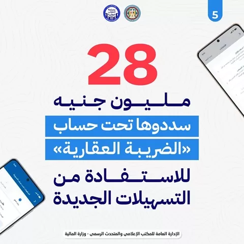 «المالية»: 490 ألف إقرار ضريبي لأكثر من 830 ألف وحدة عقارية خلال شهرين 3 - جريدة الجمهورية WhatsApp Image 2026 09 07 at 1.19.09 PM 2 - جريدة الجمهورية