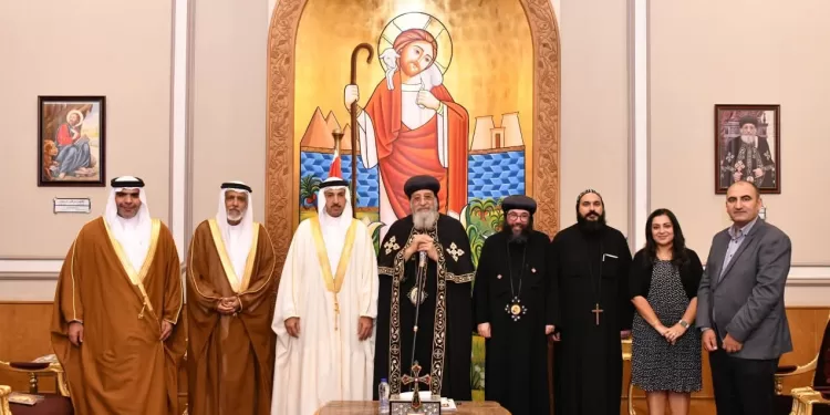 البابا تواضروس يستقبل وزير الاتصالات والمواصلات البحريني ويبحث تعزيز قيم التعايش