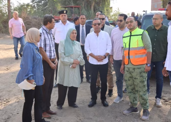 محافظ المنوفية يتفقد الأعمال الإنشائية لمبنى المرور الجديد بالباجور